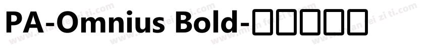 PA-Omnius Bold字体转换